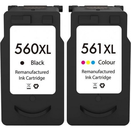 Pack Jet D Encre Compatible CANON PG 560XL CL 561XL 2 Cartouches