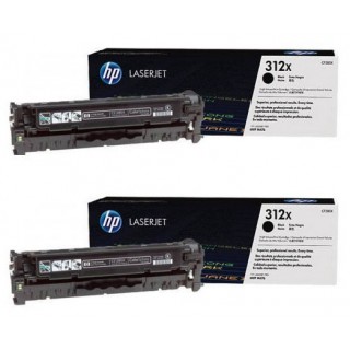 HP 312X pack de 2 toners HP noirs grande capacité (CF380XD)