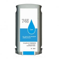 F9J97A / N°745 cartouche d'encre Cyan compatible pour imprimante HP