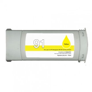 C9469A / N°91 cartouche d'encre Jaune compatible pour imprimante HP