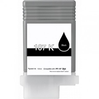 PFI-107BK - 6705B001 Encre Noir compatible pour CANON