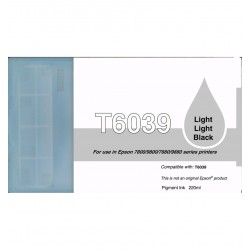 C13T603900 / T6039 cartouche d'encre Gris Clair compatible pour imprimante EPSON