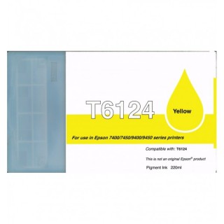 C13T612400 / T6124 cartouche d'encre Jaune compatible pour imprimante EPSON