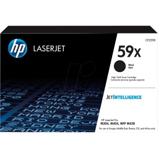 CF259X - HP 59X NOIR CARTOUCHE DE TONER - LaserJet Pro M404dn/M404dw/M404n/MFP M428dw/MFP M428fdn/MFP M428fdw