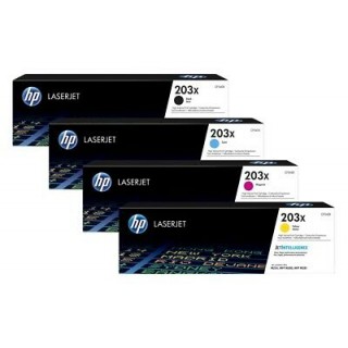 Pack 4 cartouches de toner HP 203X BK/C/Y/M